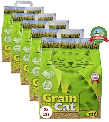 Grain Cat Katzenstreu Natur-Klumpstreu 5x12 L=60 L
