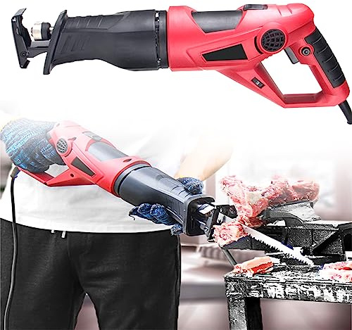 COMAAM Electric Bone Cutting Machine Bone Sawing Machine,1300W Handheld Variable Speed Electric Butchers Saw,for Home Trotters Steak Meat Fish Bone Chainsaw Cutting Tools