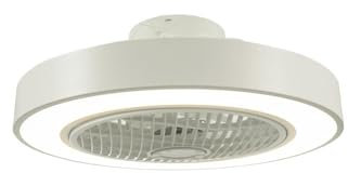 JSH Ceiling Light Fan | LED Lights in 3 Colours | Quiet 6 Speed DC Motor | Reversible for Cooling in Summer & Heat Conservation in Winter | Remote Control ON/OFF and Timer Function | Flush Mounted