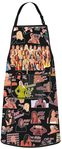 WZMPA Funny Housewives Cooking Apron Dorinda Medley Fans Gift Housewives New York Adjustable Apron Housewives BBQ Merch, Oh My God I'm Lit Ap