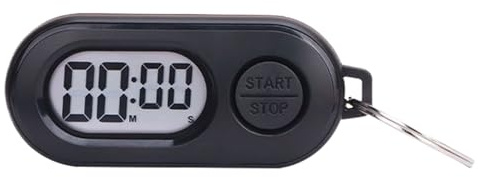 Orologio digitale con cronometro, timer LCD tascabile con conto alla rovescia portachiavi con suono di allarme 65-75 dB, contatore del tempo portatile per doccia, cucina, studio, palestra e