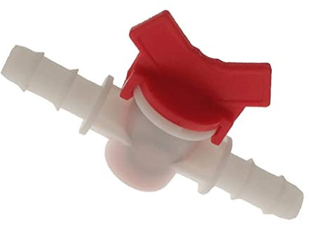 Almencla Régulateur de Débits Vannes d'Arrêt Droites Raccord de Tuyau d'Eau en Plastique en Forme de T - 10mm