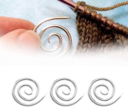 3/6pcs Cable Needle Shawl Pin, Spiral Cable Knitting Needle, Bent Tapestry Needles for Yarns Knitting, Mini Spiral Cable Needle Stitch Holders, Knitting Accessories