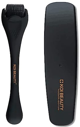 Koi Beauty Microneedling Derma Roller, Mate Textura Titanio Micro Needling Roller para Hombres Mujeres Uso en el Hogar