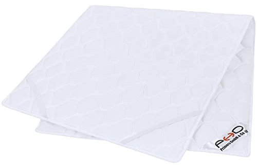 PHD Primera Matratzen-Topper 200x200cm flach/dünn - 2 cm Höhe mit Bezug für Boxspringbetten u. Doppelbetten - Made in EU. Verbindet Matratzen zu Einer Liegefläche. Topper bis 40°C waschbar 200 x 200