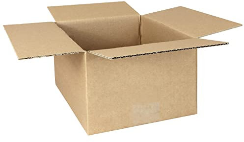 smiley pack 100 StückFaltkartons 250 x 200 x 150 mm braun KK26 Versandkarton Verpackungskartons 25 x 20 x 15 cm aus Wellpappe 1 wellig Karton Pappkarton Versandbox Paket Päckchen