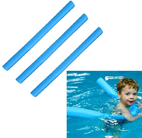 Nupaque Schwimmnudel Poolnudel, 59 Zoll Schwimmstange Pool Wassernudel, Hohlschaum Schwimmnudeln, Schwimmnudeln Aus Schaumstoff, Schwimmnudeln Aus Schaumschlauch Aus EPE Material, Blau, 3 Stück
