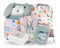 Schulranzen Mädchen Set 5 Teilig - Schultasche ab 1. Klasse - Grundschule Ranzen mit Brustgurt - Ergonomischer Schulrucksack (Bunny)