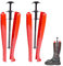 Eruceky 1 Pair Embauchoirs à Bottes, Boot Shaper, Poignée de Tendeur de Bottes, Convient Pour Maintenir la Forme des Bottes(Rouge orange)