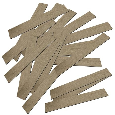 MERIGLARE 20 Stück Dollhouse Flooring Mini DIY Bodenbelag Fliese PVC Möbel Zubehör Langlebig Und Einfach zu Verlegen für Modellbau Puppenhaus Einrichtung, Eiche