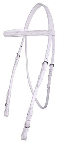 QHP Showtrense Trense Trensenzaum weiß Gr. Vollblut + Warmblut (Warmblut)