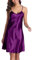 Vlazom Camisones Sexys con Correas Ajustables de Saten, Combinacion Interior, Vestidos Ligero y Suave para Mujer,M,A-Morado Oscuro