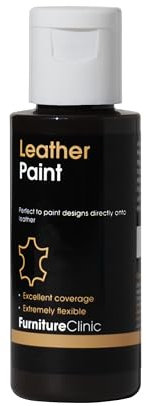 Furniture Clinic Leather Paint - for Painting All Leathers: Footwear, Handbags, Clothing, etc. Flexible and Durable (Brown, 50ml)