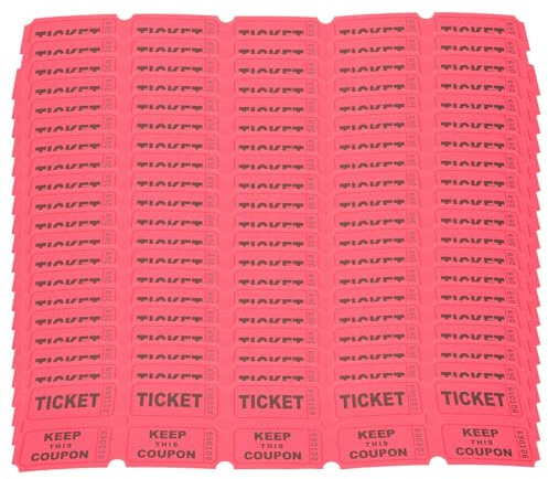 STOBOK Lot de 100 rouleaux de tickets de jeu universels pour événements Rouge