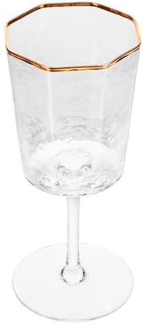 PartyKindom Glas Rotweinglas Mit Goldrand Elegantes Trinkglas Für Wein Cocktail Und Partys Hochwertiges Kristallglas Für Optimalen Genuss Und Stilvolle Tischdekoration