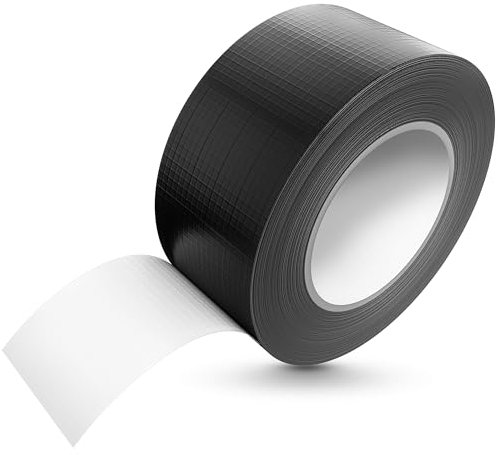 Frogetu 1 Stück Panzertape Extra Stark,48mm x 30m,Duct Tape,Gewebeband Schwarz,Panzerband Waterproof, Gaffa Tape,Gewebeklebeband für Innen & Außen Gewebeverstärktes Reparaturband