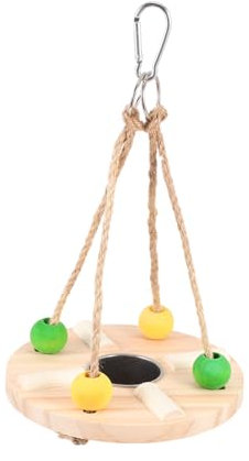 BESPORTBLE Mangeoire à Oiseaux en Bois Avoir Un Petit Creux Pellets Cage à Oiseaux Extérieure Balançoires De Colibris Alimentaire Perruche Pigeon Balançoires De Perroquet