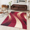 TAPISO Dream Teppich Wohnzimmer Modern Wellen Streifen Rot Creme Leicht Meliert Schlafzimmer Esszimmer Gästezimmer ÖKOTEX 300 x 400 cm