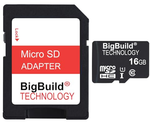BigBuild Technology 16GB Ultra Fast 80MB/s microSDHC Memory Card For Garmin DriveSmart 66, 76, 86 Sat Nav