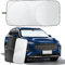 Car Windscreen Sun Shade, Windshield Sunshade for Inside, Foldable Car Sunshades Front Sun Visor Protector Reflective UV Rays Sunshades Fits Windshields of Various Sizes (160 * 85 cm)