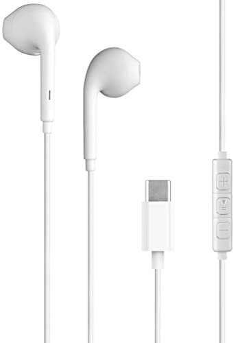 Ecouteurs USB C Télécommande/Micro Bouton Blanc Bigben