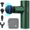 arboleaf mini Massagepistole Massage gun bis zu 3200U/min, handliche Massagepistole 0,47kg mit druckadaptive stufe & 4 Silikon-Massageköpfen, leise Muskelpistole mit Tasche Muscle Gun USB-C(grün)