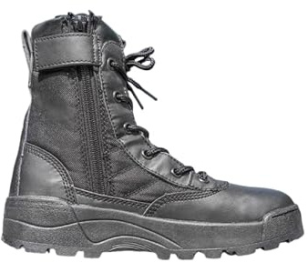 HuayoRong Kids Hiking Boots Boys girls Waterproof Summer Camp Anti-collision Non-slip Desert Boots Military Fan Shoes Work Boots (Black,1.5 Big Kid)