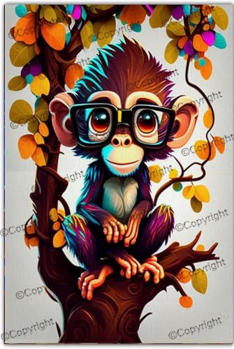 Puzzle for Adults 1000 Piece Animal Small Monkey in The Tree Wooden Impossible Hard Difficult Challenging Puzzles and Families Jigsaw Intellectual Educational Toys
