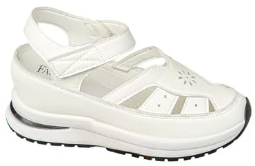 HOOUDO Sandali Donna Estive Con Tacco,Sandali Zeppa Donna Estive,Scarpe Senza Lacci,Lavabili Sandalo Con Zeppa Sandalo Elegante Scarpe Trekking Per Camminare In Consegna