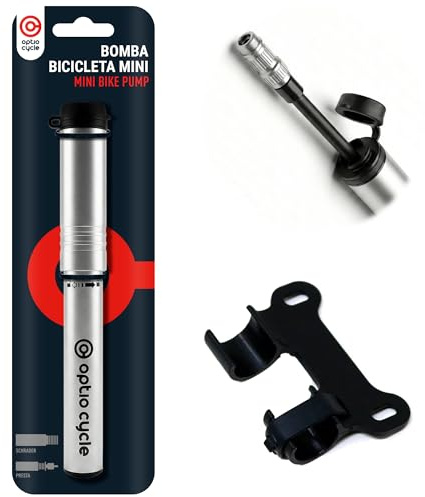 Mini Pompa per Bicicletta con Tubo 120 PSI / 8,3 Bar – Pompa Bici Portatile Alluminio Compatta a Mano per Valvola Presta e Schrader | Pompetta da Telaio per Gonfiar Gomme Bici da Corsa, MTB, E-bike
