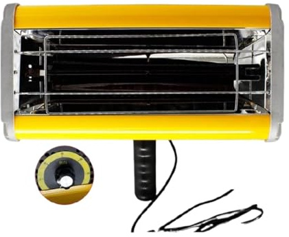 VCHICS Lámpara de curado de pintura, Lámpara de calefacción for sala pintura automóviles, lámpara horneado, tubo calentamiento fibra carbono por infrarrojos, eléctrico for(A)
