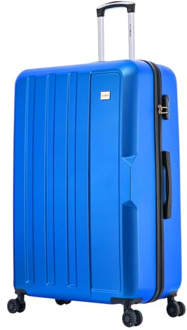FLYMAX XL 32 Extra Large 4 Wheel Suitcases Spinner Lightweight Luggage ABS Travel Cases 125 Litre Blue