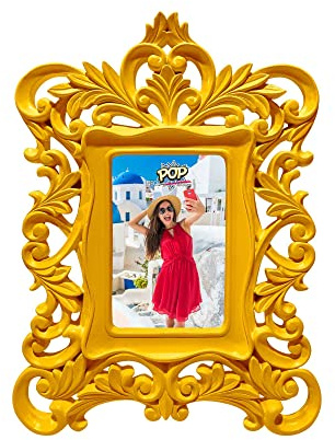 Palais Royal Neopop Portafoto Cornice Barocco 26x35cm (Interno 10x15cm) Giallo