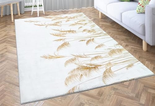 okoikfc Tappeto Soggiorno Canna, Canna Tappeto Moderni Antiscivolo Tappeto Bambini Lavabile Morbido, Tappeti Per Camera Letto Salotto Corrido Bagno Cucina, Scendiletto, 80 x 120 cm,A230