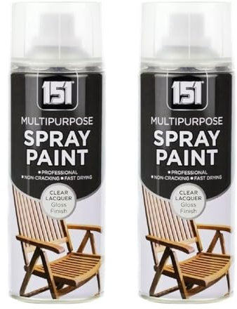 PNJB Clear Lacquer Multipurpose Spray Paint, Quick Drying, Ideal for Metal Wood Plastic, Aerosol Spray, Perfect for Interior & Exterior,400ml, (2PCS)