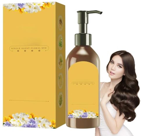 Tintura Per Fiori Con Ingrediente Singolo - Tintura Per Fiori A Dose Singola Per Piante, Shampoo Per Tinture Per Capelli Alle Erbe | Colorazione Rapida Dei Capelli Per Uomo, Shampoo Colorante Per Cape