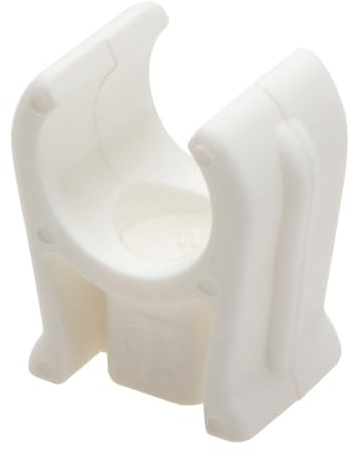 Pack of 25 Pieces, Pipe Clip Plastic 22 mm, White