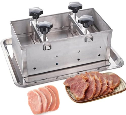 Stainless Steel Meat Press Mould, Hamburger Patty Maker with Twin-Screw Pressurization for Stuffed Burgers, Sliders, Barbecue, Grilling