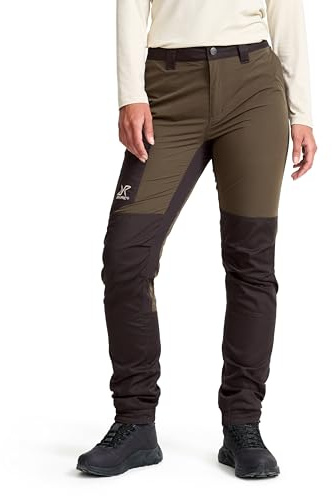 RevolutionRace Rambler Lightweight Pants para Mujer, Pantalones de Senderismo duraderos y Ligeros, Mud/Espresso, XS