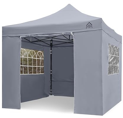 All Seasons Gazebos 3x3m Waterproof Pop Up Gazebo with Premium Sides Grey