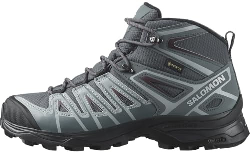 Salomon X Ultra Pioneer Mid Gore-Tex Zapatillas de Senderismo para Mujer, Cualquier clima, Sujeción del pie segura, Estabilidad y amortiguación, Ebony, 43 1/3