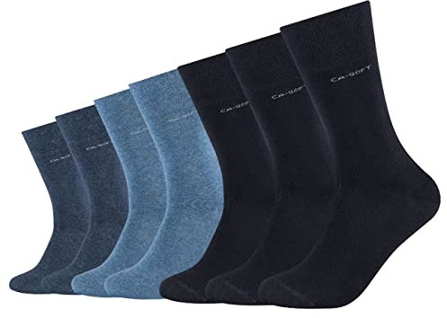 Camano Unisex CA-Soft Regular Socken 7er Pack Damen Herren Gesundheitssocken ohne Gummi 35-38 39-42 43-46 Schwarz Grau Blau, Größe:47-49, Farbe:Navy Mix (5997)