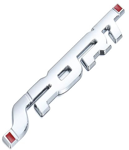 AUTOZOCO Emblema Adhesivo Sport, Insignia Sport, Pegatina Sport, Insignia Adhesiva Sport, Apto para Maletero y para Lateral, Universal, Material Metálico, 13.5 cm Ancho x 2 cm Alto, Plateado