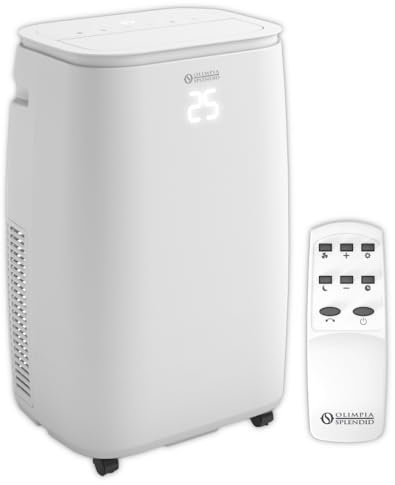 OLIMPIA SPLENDID mobiles Klimagerät DOLCECLIMA BREZZA 10 HP WIFI – mit Abluftschlauch (bis 26 qm Raumgröße, 10000 BTU/h Kühlleistung, Heizung, Luftentfeuchter, Ventilator, Fernbedienung, 65 dB)