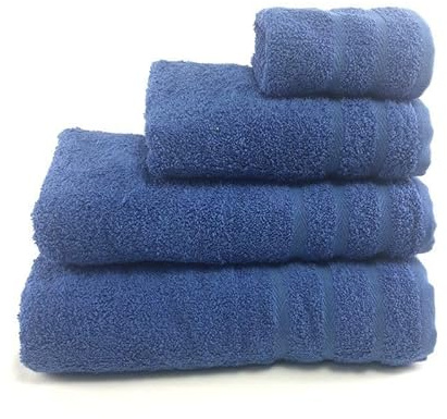 Rufino Díaz Toalla Rizo 100% Algodón 500gr/m2 Leticia (Azul - Baño 70x140cm) - Tejido absorvente, Suave y Resistente - para baño, SPA, Piscina