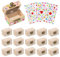 Sxutop 16 Stück Mini Schatzkiste Holz Schatztruhe Klein Set Schatzkiste Kindergeburtstag 6*3.5*3.5cm Holzkiste mit Diamantaufkleber Holztruhe Klein mit Deckel für Bemalen Piratenparty Geburtstags DIY