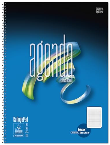 Staufen Advanced Collegeblock – 3 block vardera 80 ark, DIN A4, linjerat Agenda, 70 g/m² papper