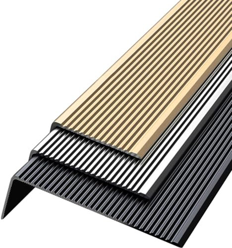Antideslizante Borde Escalonado, Perfil De Borde De Escalón, Jardín Perfil De Borde De Escalera, Resistentes Y Duraderos, Fácil De Instalar, Perfil De Borde De Escalera, Cantonera Protector(Gold,30*20