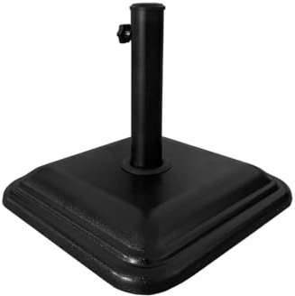 Acomoda Textil – Soporte para Sombrilla 34x34 cm Ajustable y Firme para Jardín, Patio y Terraza. Pie de Sombrilla con Adaptador Resistente, Transportable y Manejable para Parasol Diámetro 3-4,5 cm.