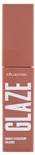 Collection Cosmetics High Glaze Lip Gloss, High Pigment, Plumping Effect, Cinnamon Swirl